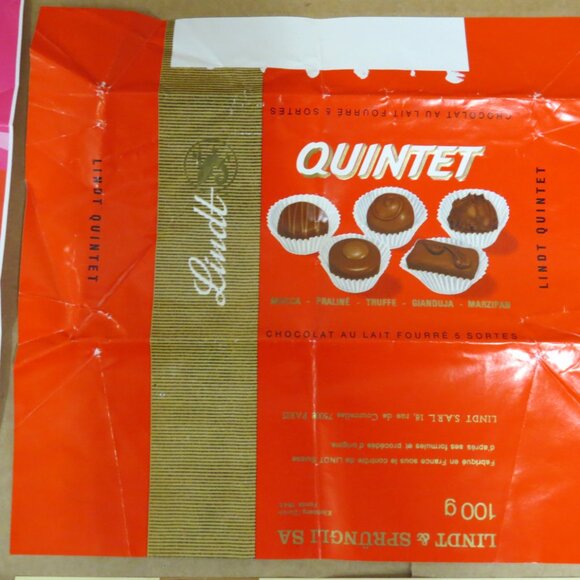 Lot of 4 Vintage 1970s European Cote D'Or and Lindt Chocolate Candy Wrappers - Picture 3 of 6